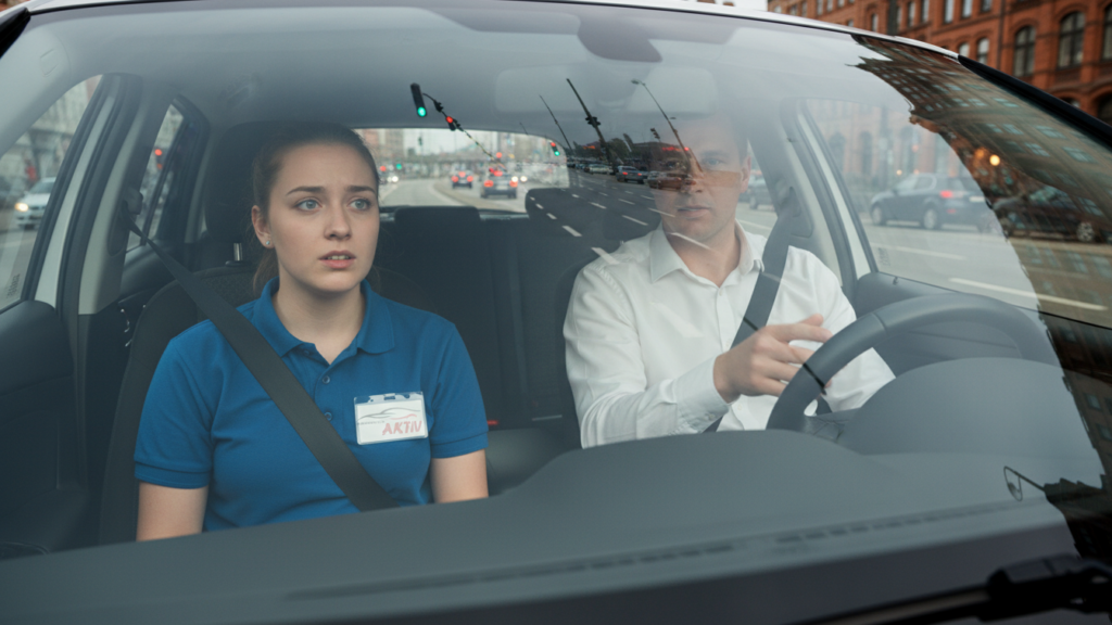 Wahrnehmungsverzerrungen im Straßenverkehr: Warum dein Gehirn manchmal falsche Entscheidungen trifft 1 Wahrnehmungsverzerrung Fahrschülerin erlebt Wahrnehmungsverzerrung beim Autofahren in Hamburg