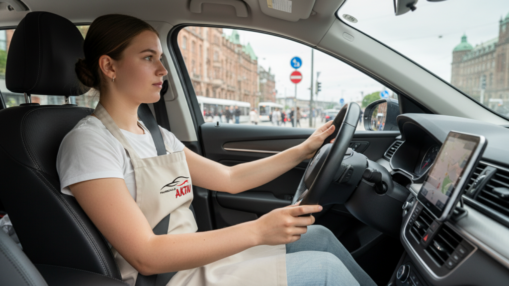 Konzentrationstraining fürs Autofahren: Wie du deine Aufmerksamkeit gezielt stärkst 2 Wahrnehmungsverzerrung Fahrschülerin trainiert Konzentration beim Autofahren in Hamburg