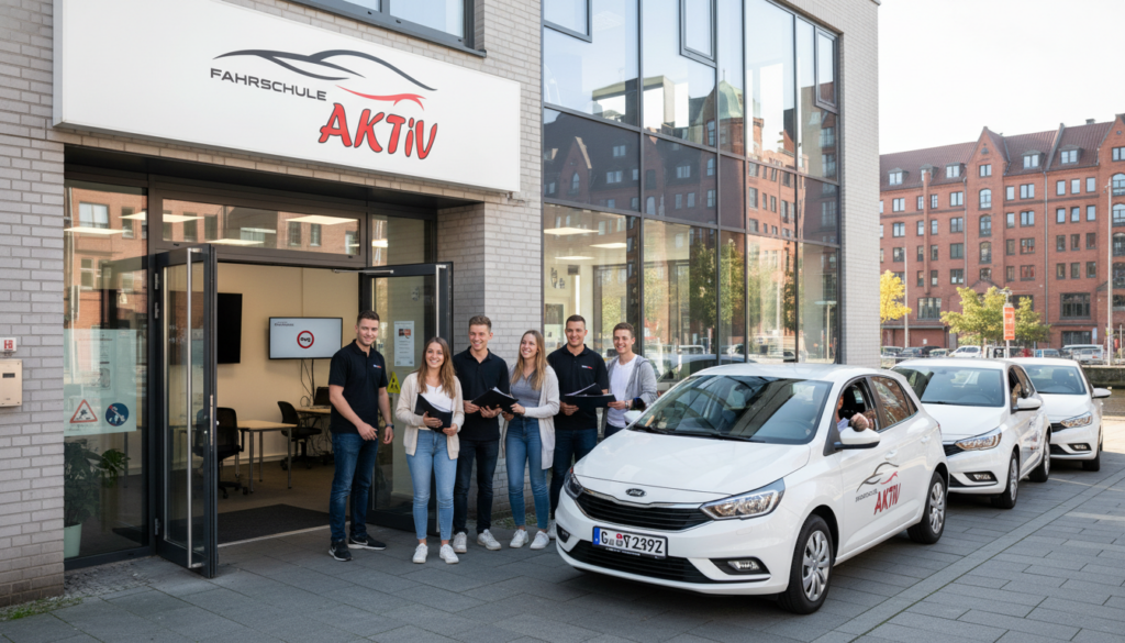 Fahrschüler startet Führerschein ohne Wartezeit Hamburg bei Fahrschule Aktiv