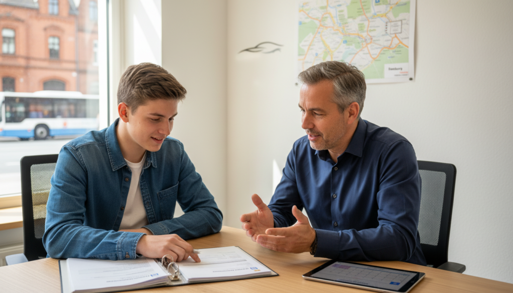 Fahrschule wechseln Hamburg – Beratungsgespräch mit Fahrlehrer